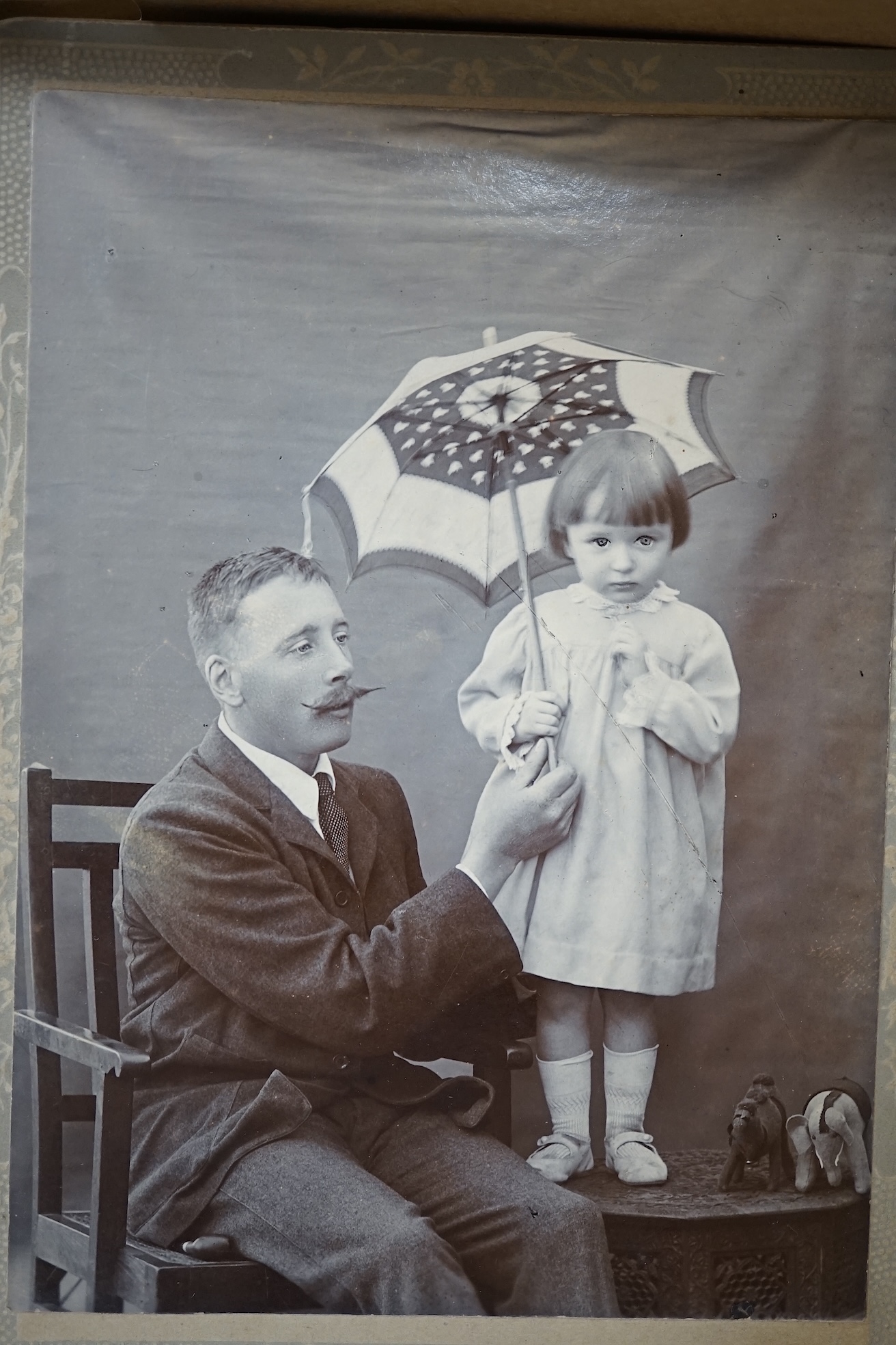 Two postcard albums, mostly topographical and other ephemera to include some black and white photographs. Condition - fair